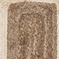 19" Set of Four Natural And Ivory Geometric Braided Jute Placemats