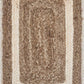 19" Set of Four Natural And Ivory Geometric Braided Jute Placemats