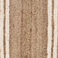 80" Natural And Cream Geometric Bordered Jute Table Runner