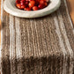 80" Brown Ivory And Natural Braided Jute Table Runner
