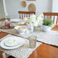 80" Brown Ivory And Natural Braided Jute Table Runner