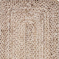 80" Brown Ivory And Natural Braided Jute Table Runner