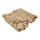 80" Natural Geometric Circles Scalloped Shape Jute Table Runner