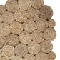80" Natural Geometric Circles Scalloped Shape Jute Table Runner