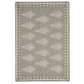 19" Set of Four Gray And Cream Geometric Medallion Cotton Placemats