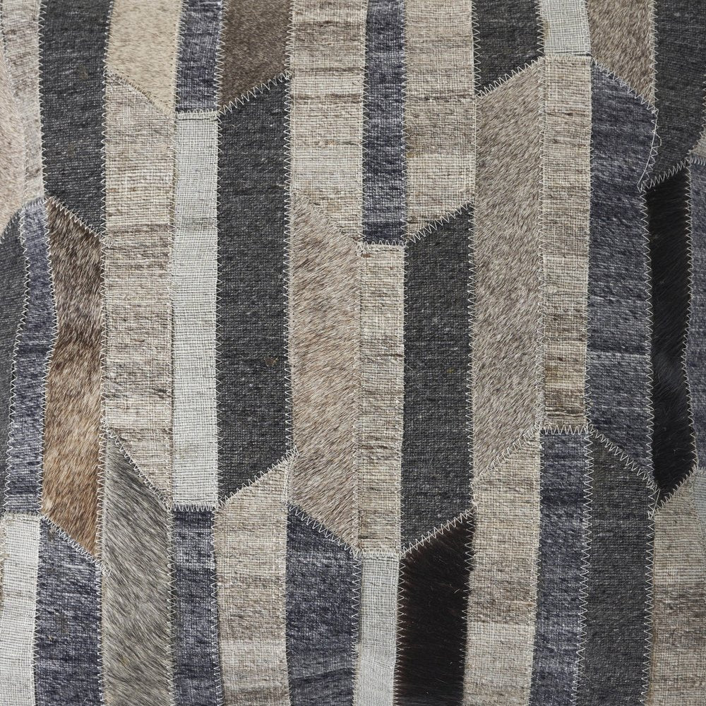 20" Beige and Gray Throw Pillow