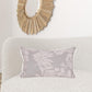 Natural and Ivory Throw Pillow with Embroidery