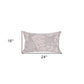 Natural and Ivory Throw Pillow with Embroidery