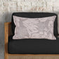 Natural and Ivory Throw Pillow with Embroidery