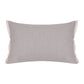 Natural and Ivory Throw Pillow with Embroidery