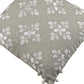 20" Beige and Ivory Throw Pillow with Embroidery