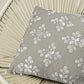 20" Beige and Ivory Throw Pillow with Embroidery