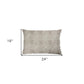 Beige and Ivory Throw Pillow with Embroidery