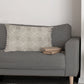 Beige and Ivory Throw Pillow with Embroidery