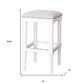 31" Light Gray and White Solid Wood Backless Bar Height Bar Chair