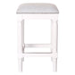 27" Gray And Antiqued White Solid Wood Backless Counter Height Bar Chair