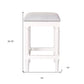 27" Gray And Antiqued White Solid Wood Backless Counter Height Bar Chair