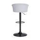 Light Gray and Black Fabric with Metal Swivel Adjustable Height Bar Chair