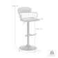 Light Gray and Black Fabric with Metal Swivel Low Back Adjustable Height Bar Chair