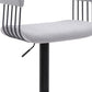 Light Gray and Black Fabric with Metal Swivel Adjustable Height Bar Chair