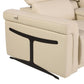 Beige Italian Leather Modular L Shaped Five Piece Corner Sectional