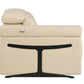 Beige Italian Leather Modular L Shaped Five Piece Corner Sectional