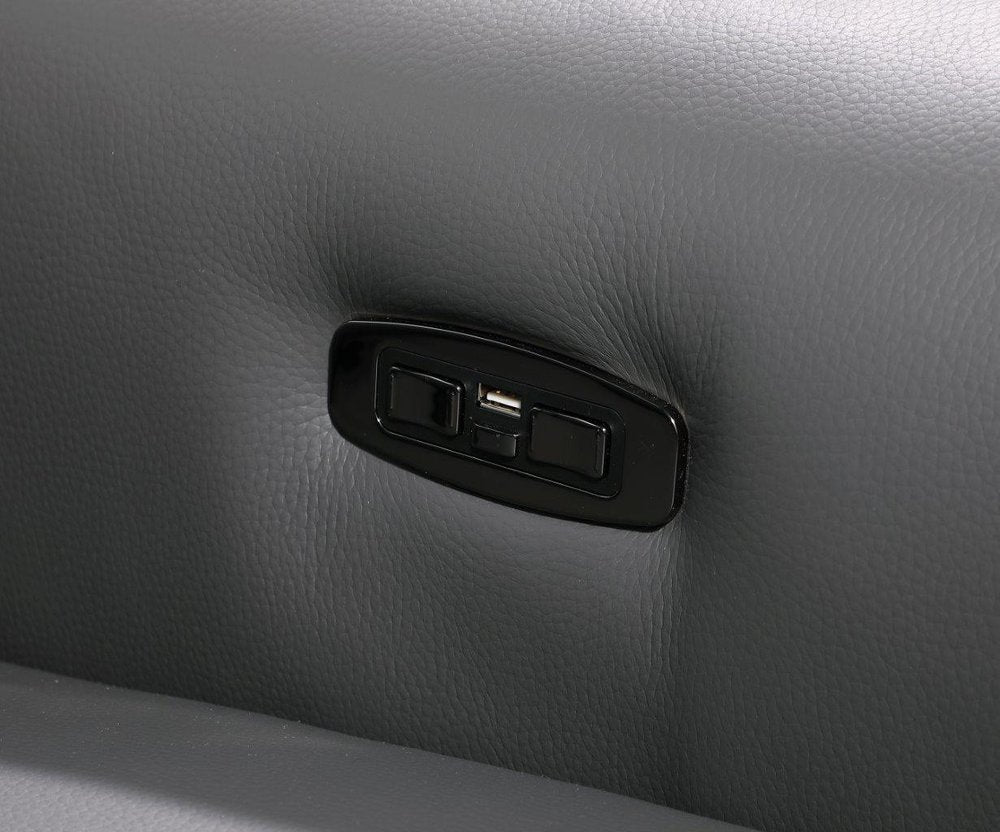 Gray Italian Leather Modular L Shaped Five Piece Corner Sectional