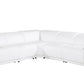 White Italian Leather Modular L Shaped Five Piece Corner Sectional
