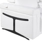 White Italian Leather Modular L Shaped Five Piece Corner Sectional