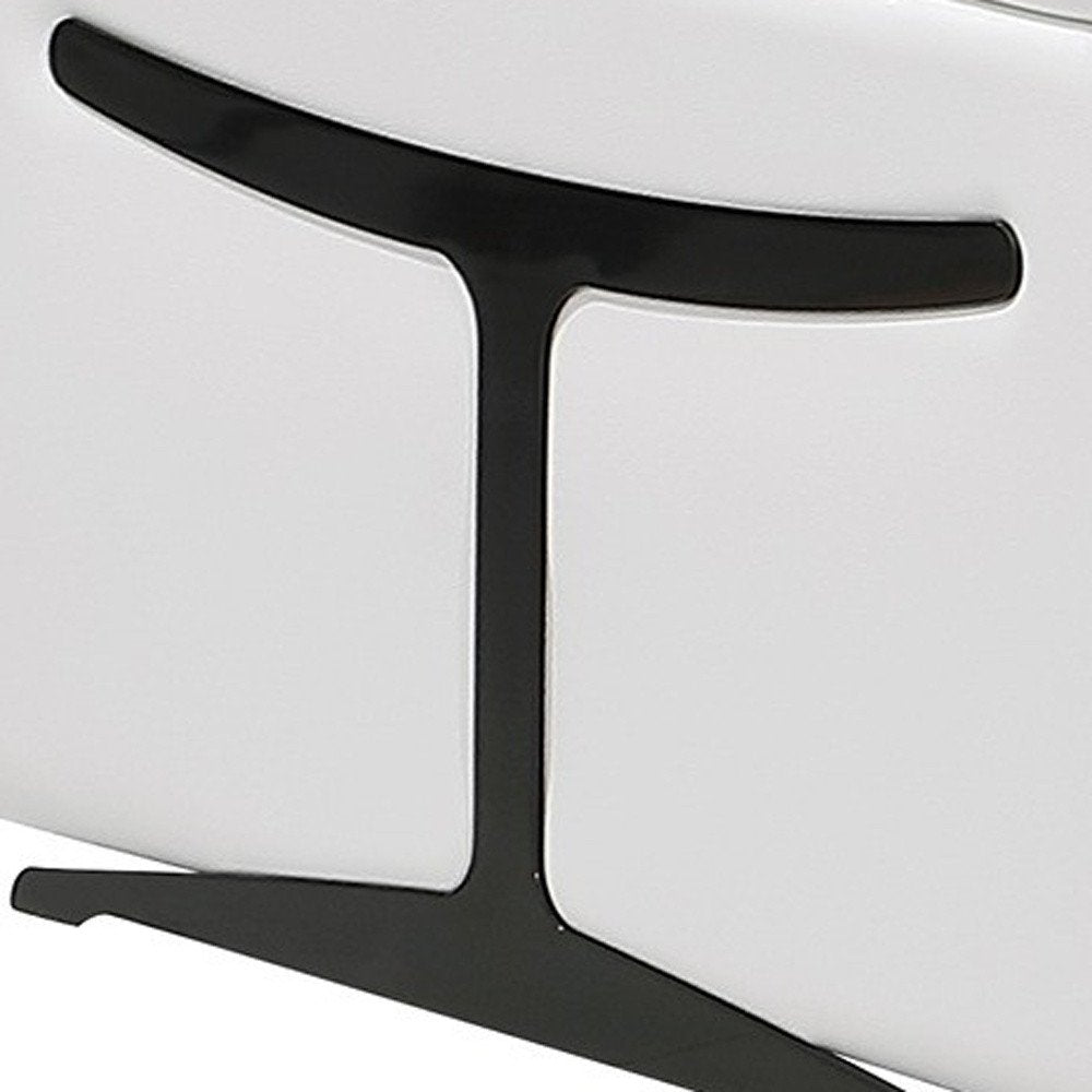 White Italian Leather Modular L Shaped Six Piece Corner Sectional With Console