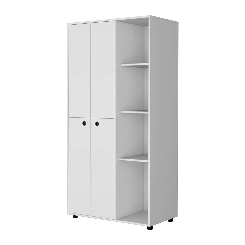 35" White Wood Single Drawer Dresser