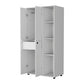 35" White Wood Single Drawer Dresser