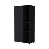 35" Black Wood Single Drawer Dresser