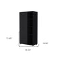 35" Black Wood Single Drawer Dresser