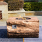 50000 BTU 40" Brown Aluminum Natural Gas Rectangular Fire Pit With Cover