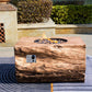 50000 BTU 40" Brown Aluminum Natural Gas Rectangular Fire Pit With Cover