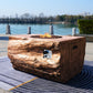 50000 BTU 40" Brown Aluminum Natural Gas Rectangular Fire Pit With Cover