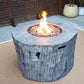 50000 BTU 40" Gray Aluminum Natural Gas Round Fire Pit Table With Cover