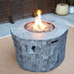 50000 BTU 40" Gray Aluminum Natural Gas Round Fire Pit Table With Cover