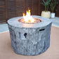 50000 BTU 40" Gray Aluminum Natural Gas Round Fire Pit Table With Cover