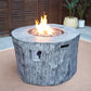 50000 BTU 40" Gray Aluminum Natural Gas Round Fire Pit Table With Cover