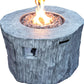 50000 BTU 40" Gray Aluminum Natural Gas Round Fire Pit Table With Cover
