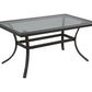 21" Black Metal Outdoor Coffee Table