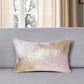 16" X 24" Gold Abstract Polyester Zippered Pillow With Beads