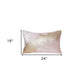 20" X 20" Blue Geometric Polyester Zippered Pillow With Beads