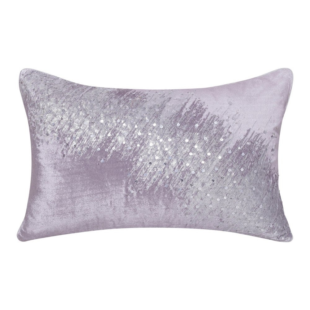 16" X 24" Gold Abstract Polyester Zippered Pillow With Beads