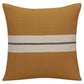 20" X 20" Brown Striped Cotton Zippered Pillow