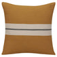 20" X 20" Brown Striped Cotton Zippered Pillow