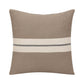 20" X 20" Yellow Striped Cotton Zippered Pillow