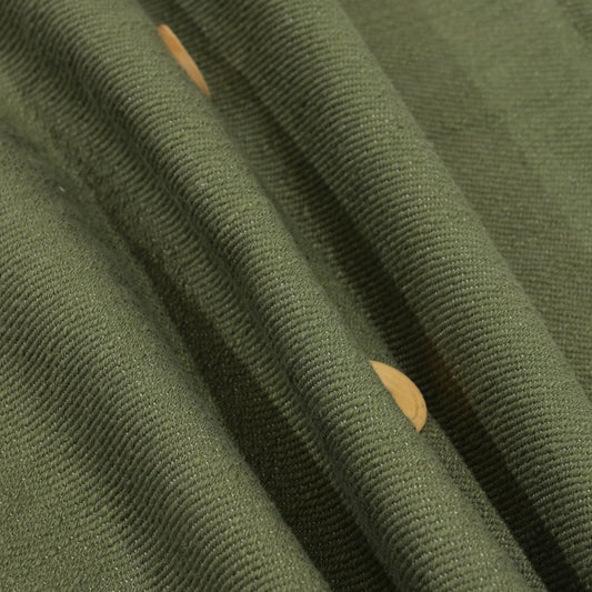 20" Blue Cotton Throw Pillow With Buttons